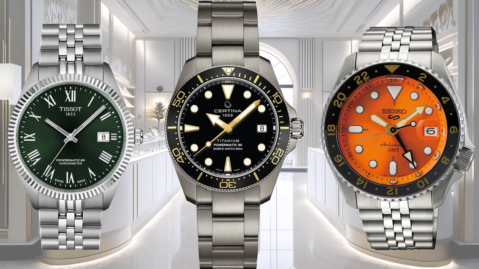 Tissot, Certina och Seiko klockor i Malmö hos Klockan & Smycket Triangeln